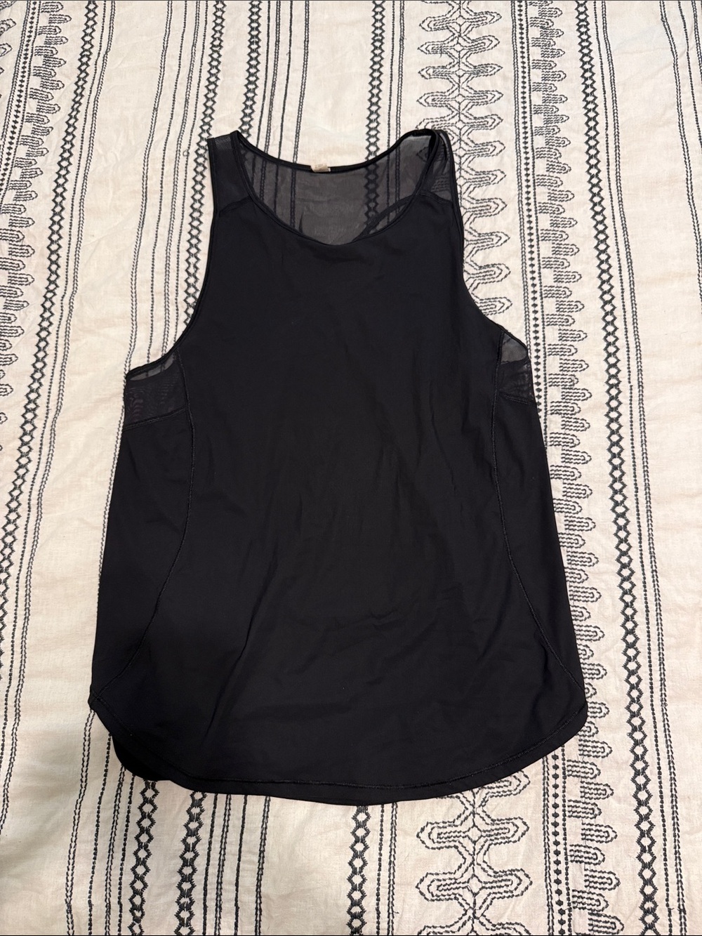 lululemon athletica Black Mesh Workout Tank